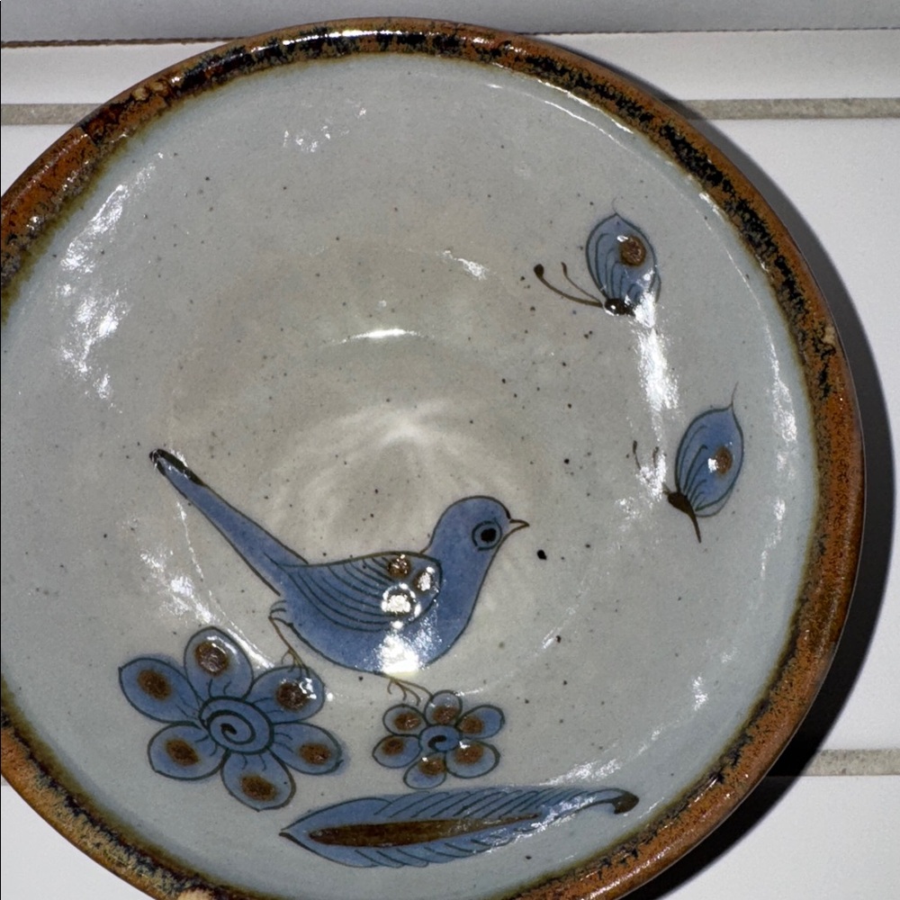 Ken Edwards Mexican TONALA POTTERY El Palomar 6.5” cereal bowl #3 🐈‍⬛